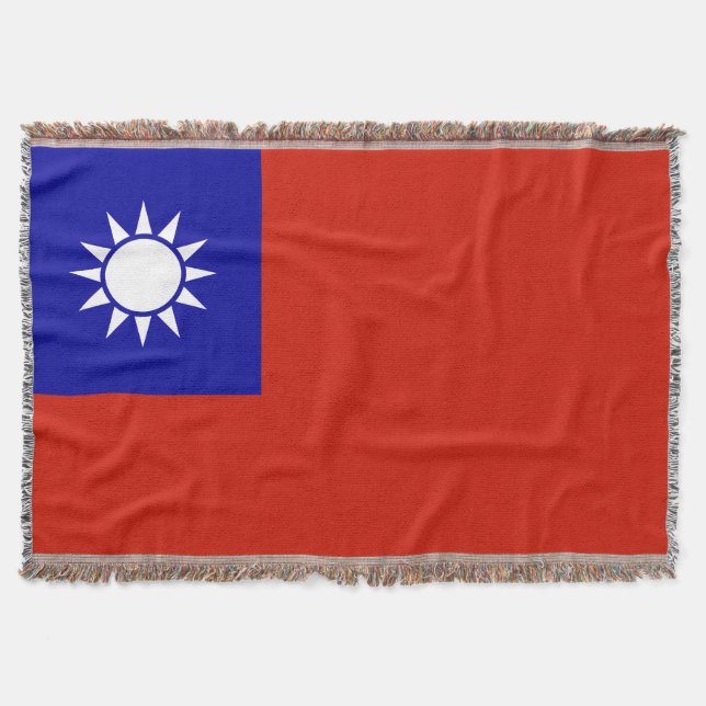 Taiwans flagga filt (Framsidan)