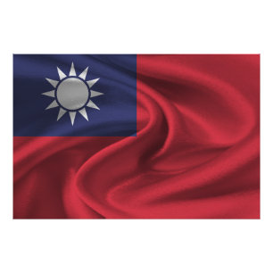 Taiwans flagga fototryck