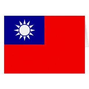 Taiwans flagga hälsningskort