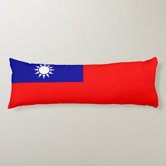 Taiwans flagga kroppskudde (Framsidan)