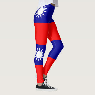 Taiwans flagga leggings