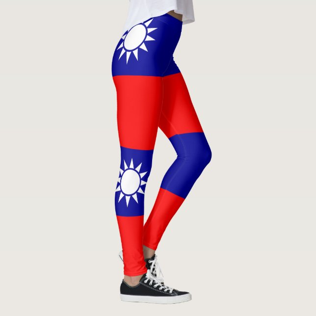 Taiwans flagga leggings (Höger)