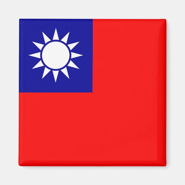 Taiwans flagga magnet (Framsidan)