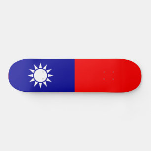 Taiwans flagga mini skateboard bräda 18,5 cm