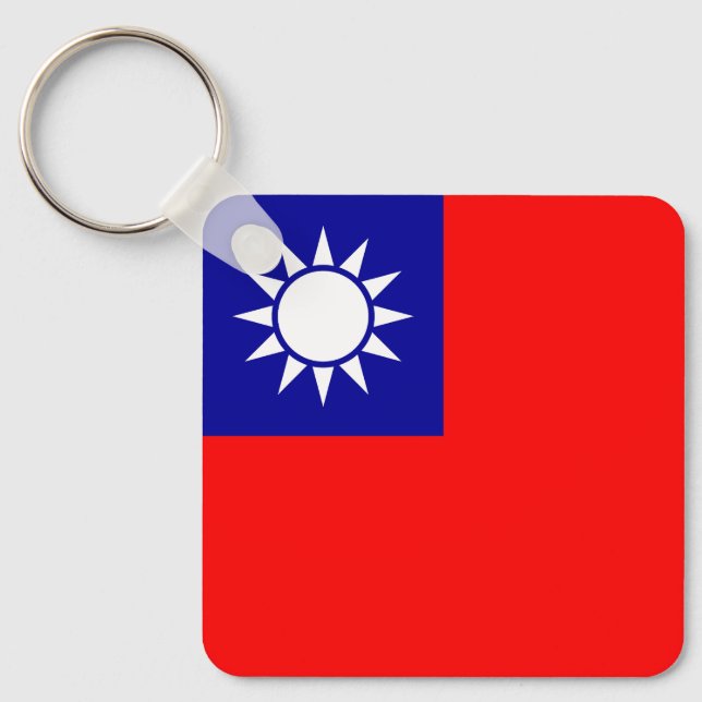 Taiwans flagga nyckelring (Framsida)