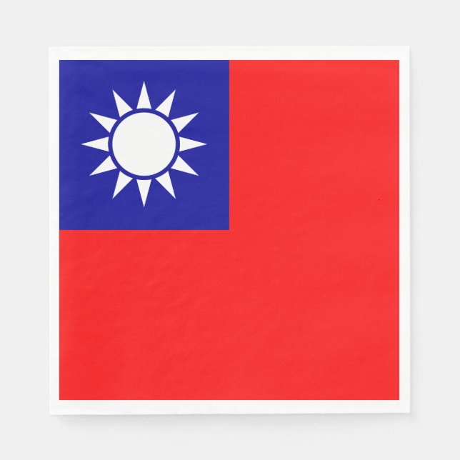 Taiwans flagga pappersservett (Framsidan)