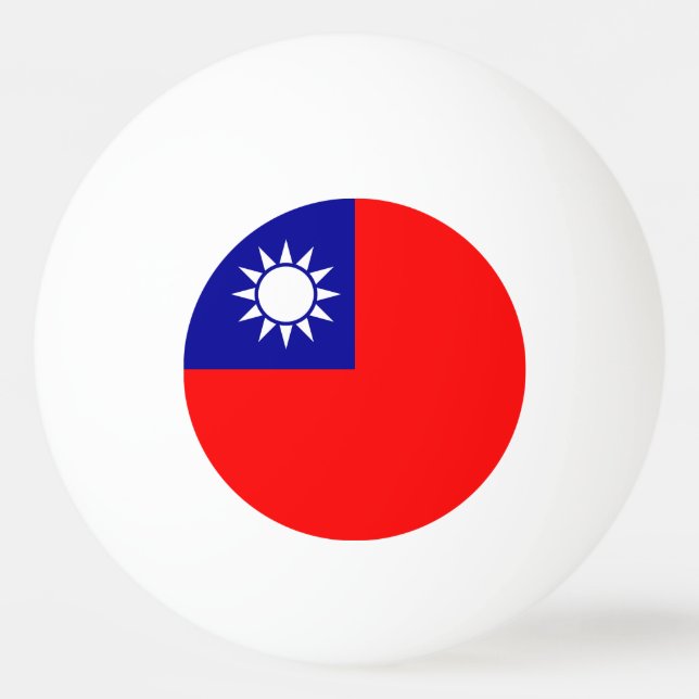 Taiwans flagga pingisboll (Framsidan)