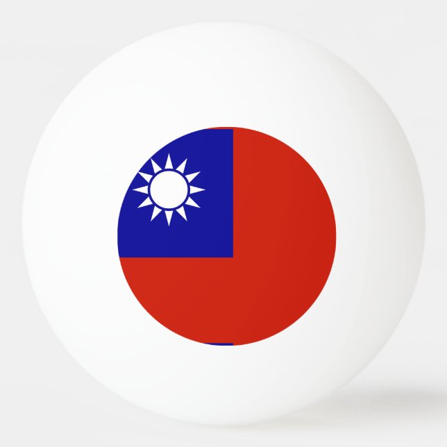 Taiwans flagga pingisboll (Framsidan)