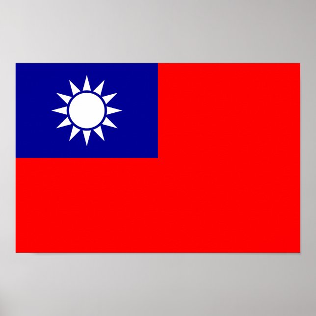 Taiwans flagga poster (Framsidan)