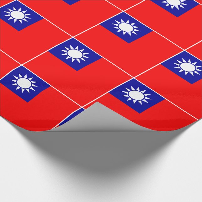 Taiwans flagga presentpapper (Hörn)