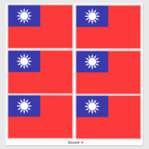 Taiwans flagga: Republiken Kina, Kinesiska Taipei Klistermärken