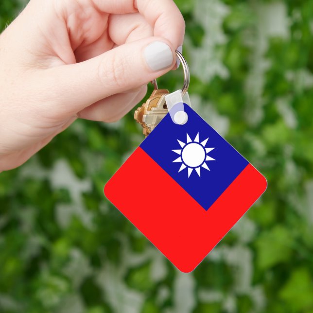 Taiwans flagga: Republiken Kina, Kinesiska Taipei Nyckelring (Hand)