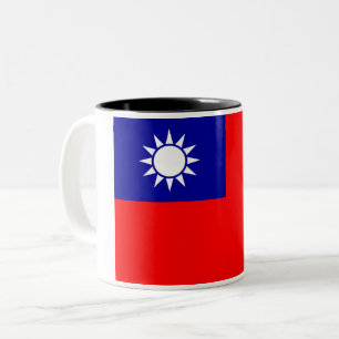 Taiwans flagga: Republiken Kina, Kinesiska Taipei Två-Tonad Mugg