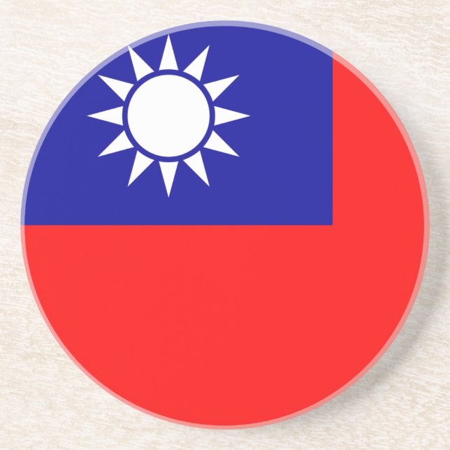 Taiwans flagga: Republiken Kina, Kinesiska Taipei Underlägg (Framsidan)