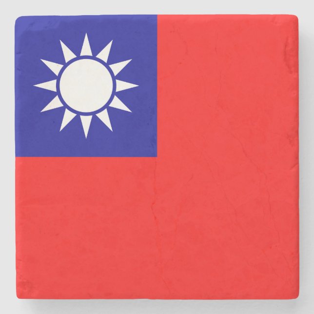Taiwans flagga stenunderlägg (Framsidan)