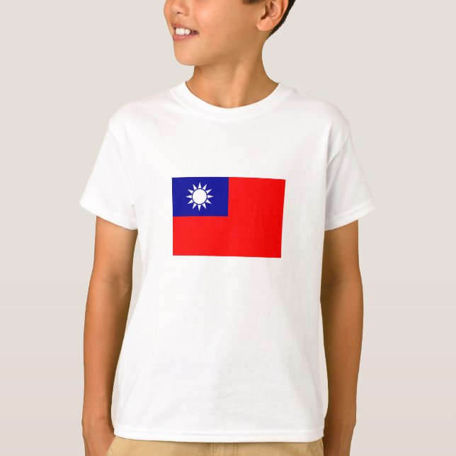 Taiwans flagga t shirt (Framsida)