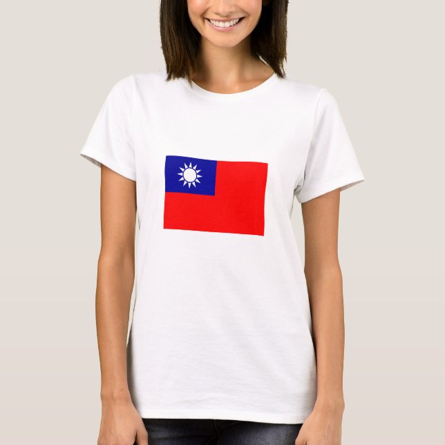 Taiwans flagga t shirt (Framsida)