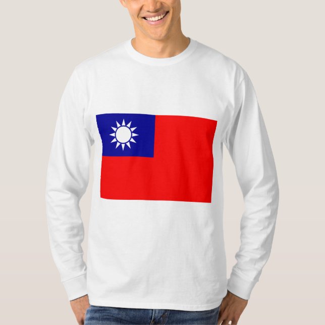 Taiwans flagga t shirt (Framsida)