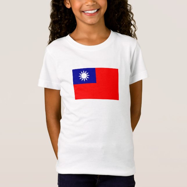 Taiwans flagga t shirt (Framsida)