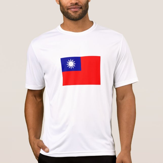 Taiwans flagga t shirt (Framsida)