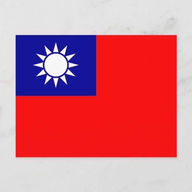 Taiwans flagga vykort (Framsida)