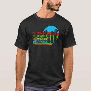 Taiwans fria Tibet-protest Fist Support China Tai T Shirt