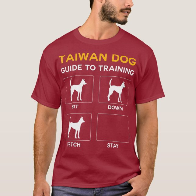 Taiwans Hund Guide to Training Obedience Hund T Shirt (Framsida)