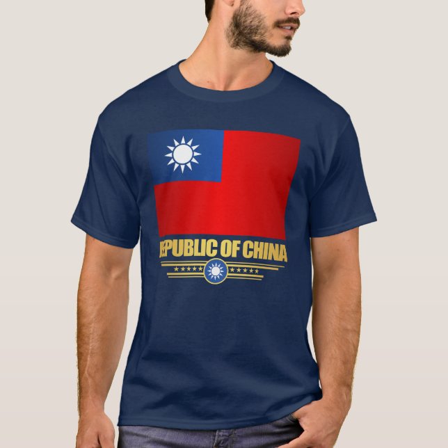 Taiwans (Republiken China) Flagga T-shirt (Framsida)