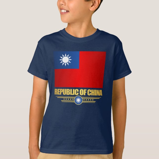 Taiwans (Republiken China) Flagga T-shirt (Framsida)