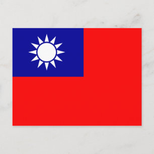 Taiwans vykort för Flagga