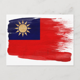 Taiwans vykort för Flagga