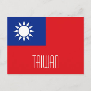 Taiwans vykort för flagga
