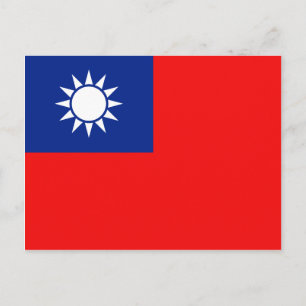 Taiwans vykort för Flagga