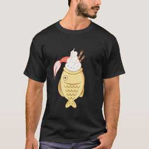 Taiyaki Fish Koi Fish Japansk Waffle Ice Cream T Shirt