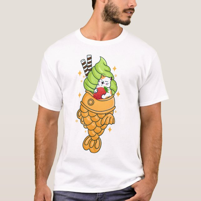 Taiyaki Ice Cream T Shirt (Framsida)