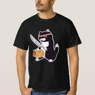 Taiyaki Samurai Cat med Fish, Sushi Cat T Shirt