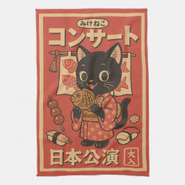 Taiyaki Treats & Whiskers Kökshandduk
