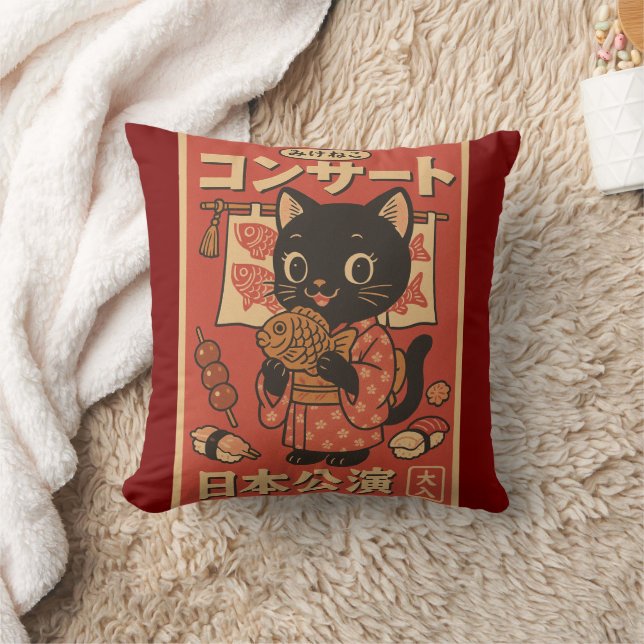 Taiyaki Treats & Whiskers Kudde (Filt)