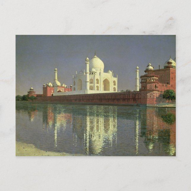 Taj Mahal, 1874-76 Vykort (Framsida)