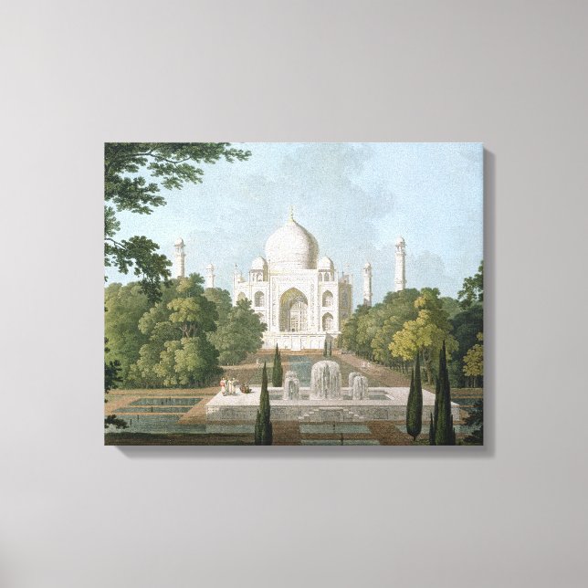 Taj Mahal, Agra, från Garden Canvastryck (Framsida)
