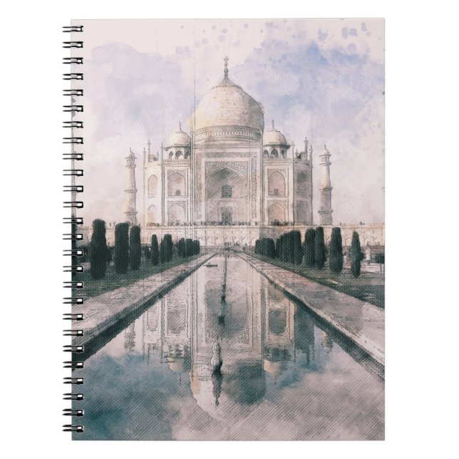 Taj Mahal, Agra, India Notebook - Elegant Travel Anteckningsbok (Framsidan)