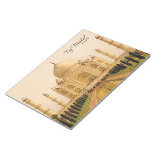 Taj Mahal Agra Indien Akvarell Resa Anteckningsblock