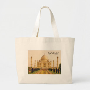 Taj Mahal Agra Indien Akvarell Resa Jumbo Tygkasse