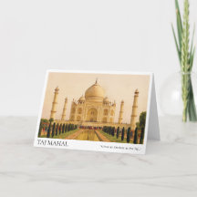 Taj Mahal Agra Välkomstkort | Anpassad Kärlekskvot