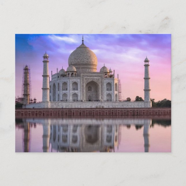 Taj Mahal annonscement Card Meddelande Vykort (Framsida)