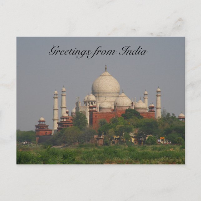 taj mahal avstånd vykort (Framsida)