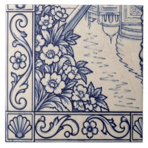 Taj Mahal Azulejo Mural Kakel 5 av 6 Nere till vän