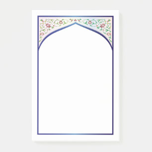 Taj Mahal blommigt Post-it Block