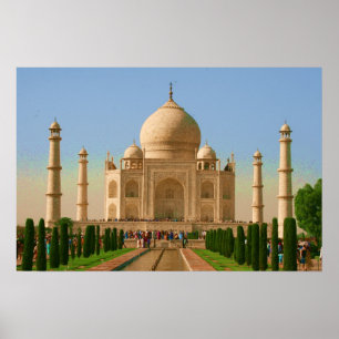 taj mahal bright poster