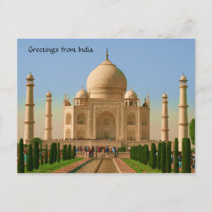 taj mahal bright vykort